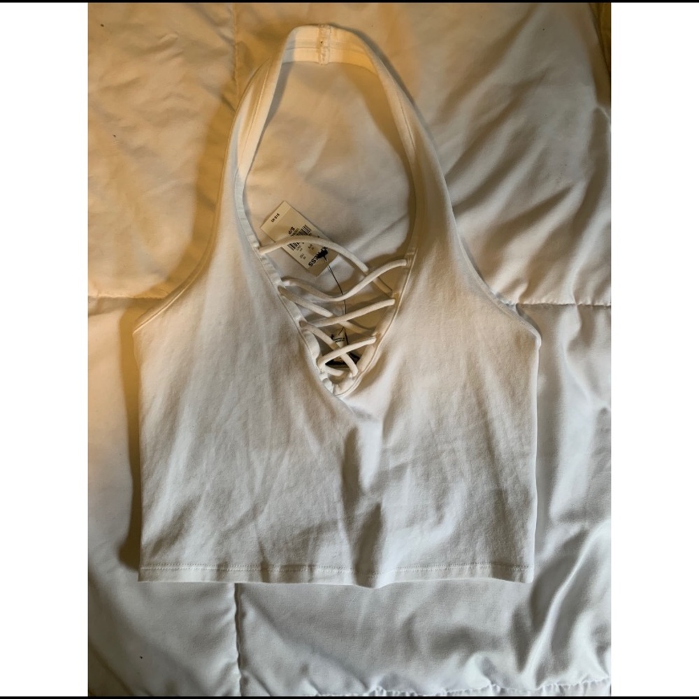 White crop top